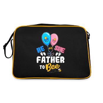 Il ou elle père à abeille meilleur père de tous les temps paternité - Sac Retro - noir/or - Dos