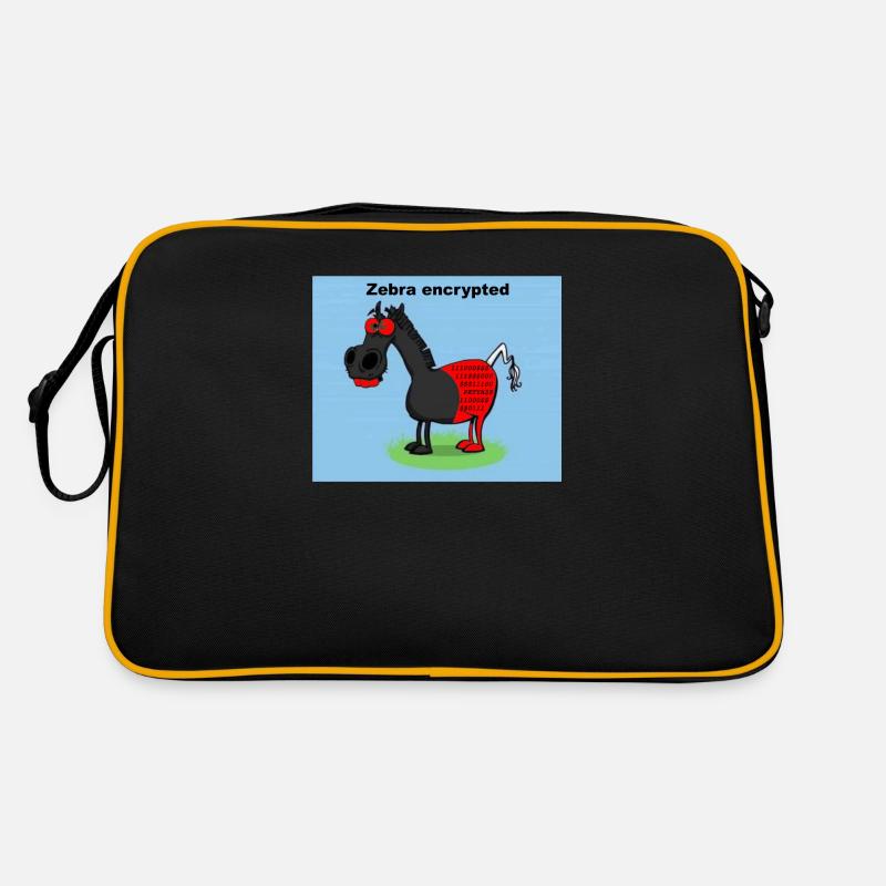 Zebra encrypted Retro Tasche