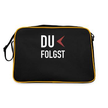 Manche Führen - Ich Führe Du Folgst, Manche Folgen - Retro Tasche - Schwarz/Gold - Hinten