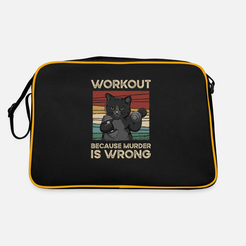 Workout Because Murder Is Wrong Retro Tasche