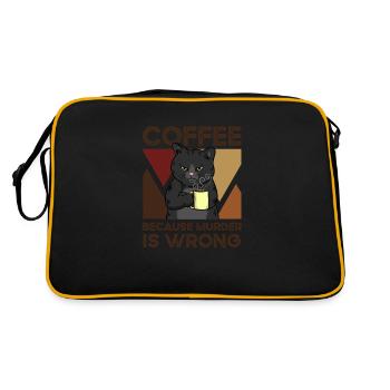 Coffee Because Murder Is False - Retro Bag - black/gold - Back