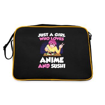 Juste Une Fille Qui aime Les Animes Et Sushi - Sac Retro - noir/or - Dos
