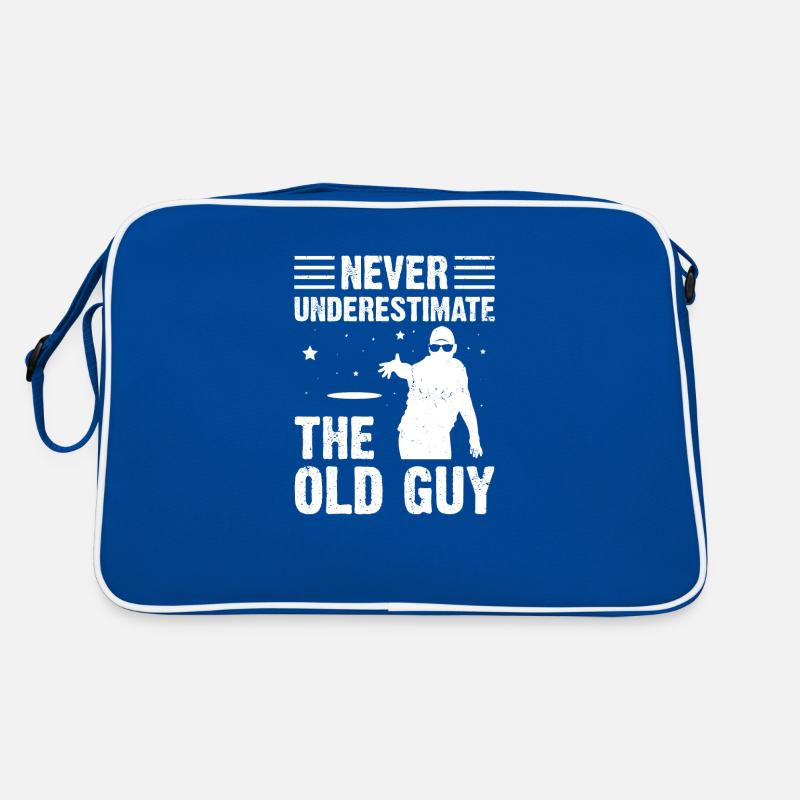 Never Underestimate The Old Guy Disc Golf Retro Bag