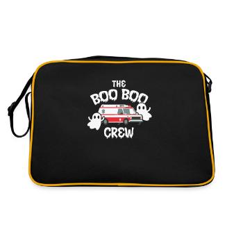 The boo boo crew halloween costumehalloween texthe - Retro Bag - black/gold - Back