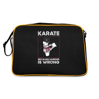 Costume de Karaté Gi Cat Training Drôle - Sac Retro - noir/or - Dos