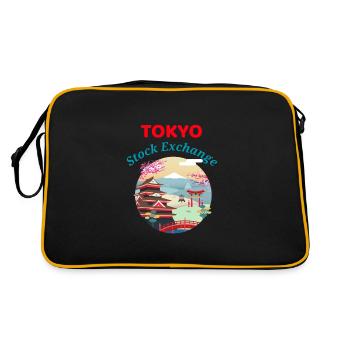 Bourse de Tokyo - Bourse, Négociation - Sac Retro - noir/or - Dos