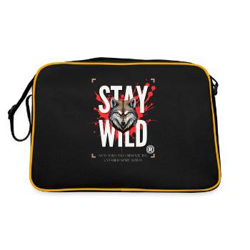 stay wild motivated - Retro Bag - black/gold - Back
