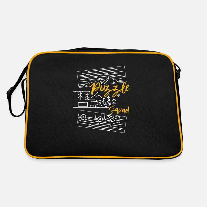 Puzzle Squad Puzzle Hobby Puzzle - Retro Tasche - Schwarz/Gold