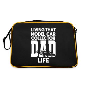 Living That Model Car Collector Dad Life Sammler - Retro Bag - black/gold - Back