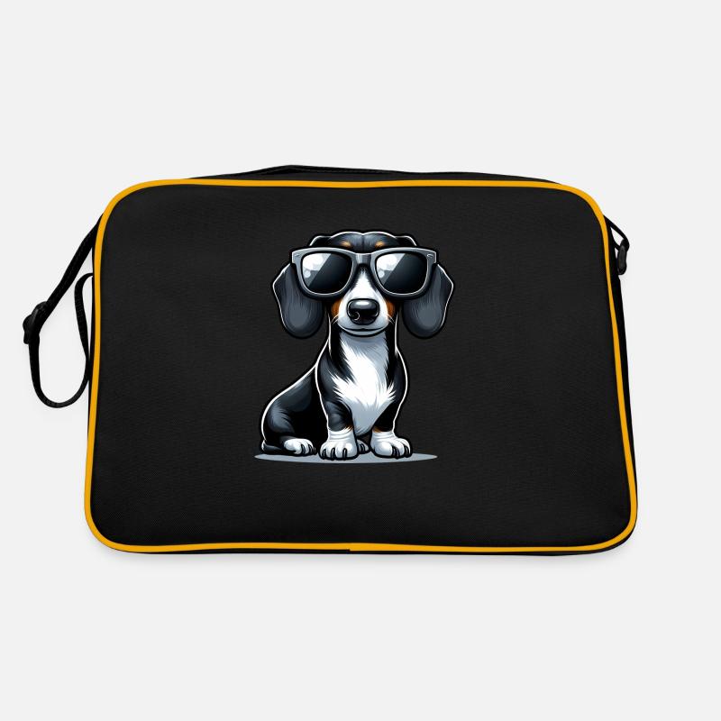 Süßer Dackel Hund Retro Tasche