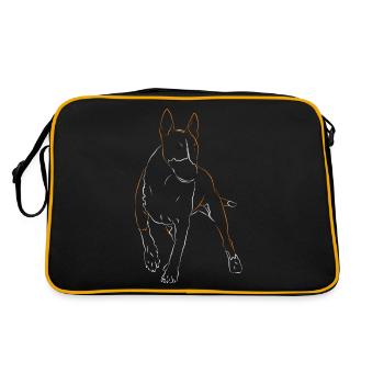 Chien Bull Terrier - Sac Retro - noir/or - Dos