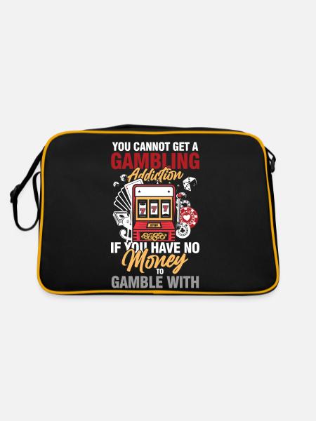 You Cannot Get A Gambling Addiction - Retro Tasche - Schwarz/Gold - Hinten