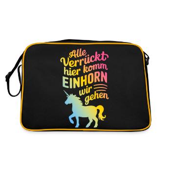Licorne Licornes Créatures mythiques Mystique - Sac Retro - noir/or - Dos