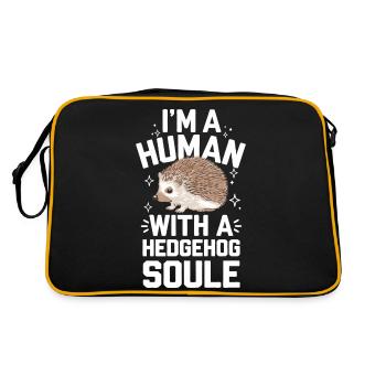 hérisson animal épineux hérisson - Sac Retro - noir/or - Dos