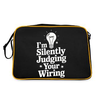 Électricien Électronicien Technicien Artisan Métier Disant - Sac Retro - noir/or - Dos