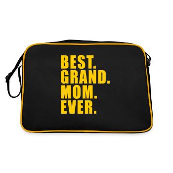 MEILLEURE GRAND MOM JAMAIS CADEAU GRANDMA GRANDMA GRANDMA CADEAU - Sac Retro - noir/or - Dos