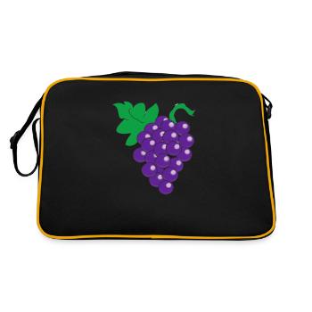 Grape Grapes Wine Illustration Idée cadeau - Sac Retro - noir/or - Dos