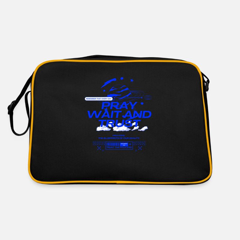 Pray Wait Trust Christlicher Glaube Retro Tasche