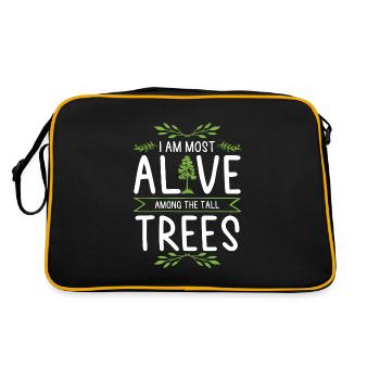 Nature tree trees - Retro Bag - black/gold - Back
