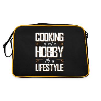 chef cook saying chef - Retro Bag - black/gold - Back