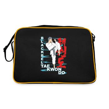 Schwarzgurt Taekwondo Koreanisch Sportler - Sac Retro - noir/or - Dos
