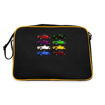 Oldtimer - Colours of cars - Retro Tasche - Schwarz/Gold - Hinten