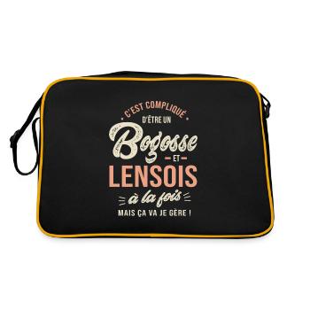 lensois Bogosse Cadeau Humour lens - Sac Retro - noir/or - Dos