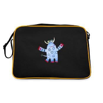 Cute Monsters - Retro Bag - black/gold - Back