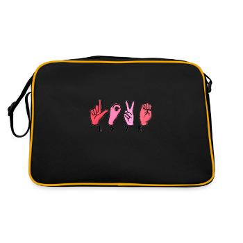 Love Typist IV - Retro Bag - black/gold - Back