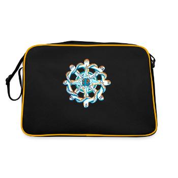 sailing - Retro Tasche - Schwarz/Gold - Hinten