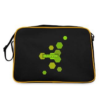 Marvin - Sac Retro - noir/or - Dos