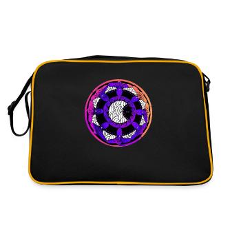 Moon Mandala 5 rose violet orange - Sac Retro - noir/or - Dos