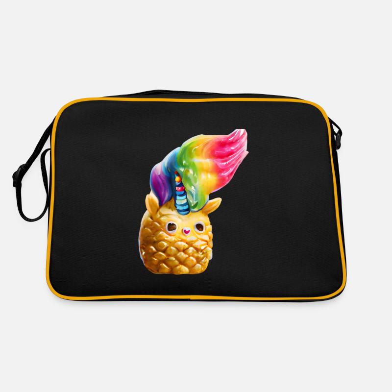 Einhorn-Ananas Retro Tasche