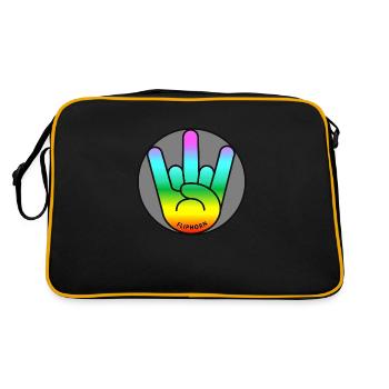 Fliphorn Iconic Design - Retro Tasche - Schwarz/Gold - Hinten
