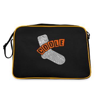 Cool sock - fun motivational design - Retro Bag - black/gold - Back