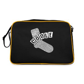 Cool sock - fun motivational design - Retro Bag - black/gold - Back