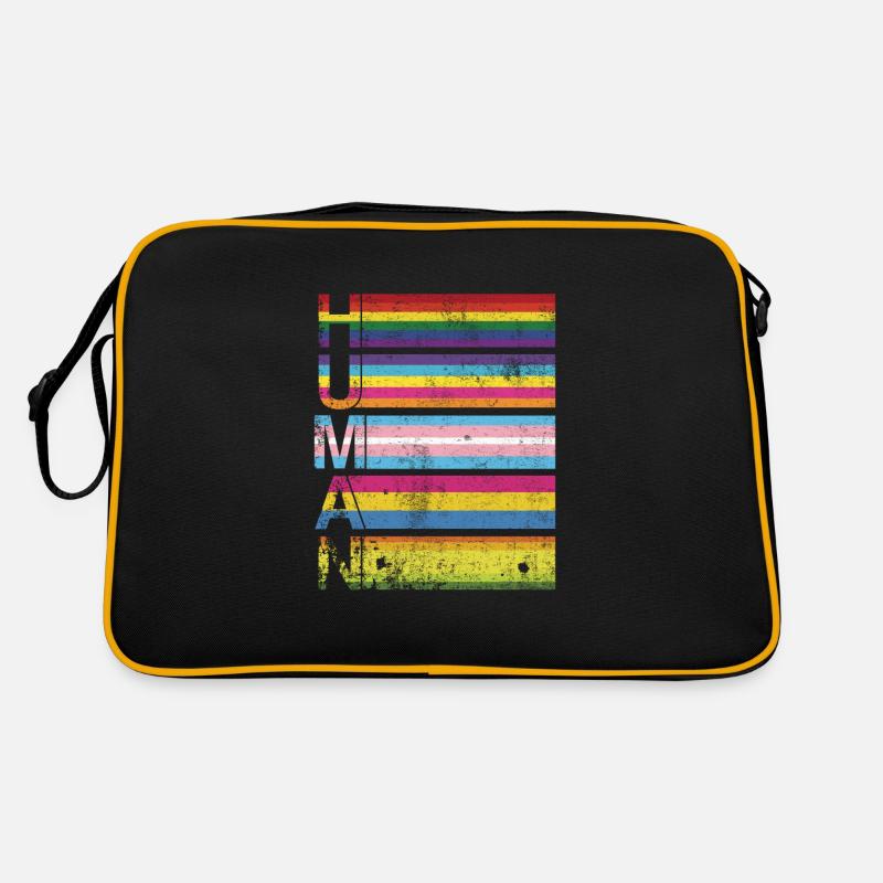 Human Gay Pride - Sac Retro - noir/or