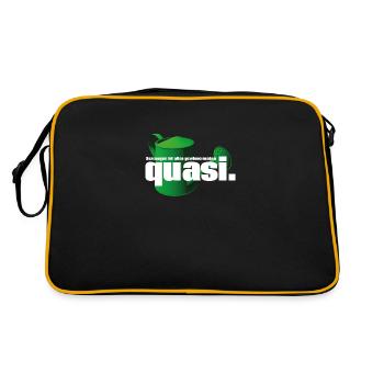 Quasi - Retro Tasche - Schwarz/Gold - Hinten