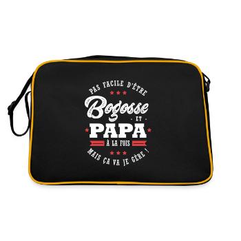 papa bogosse Papa Bogosse - Sac Retro - noir/or - Dos