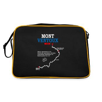 Bike Mont Ventoux Streckenplan Bédoin - Retro Tasche - Schwarz/Gold - Hinten