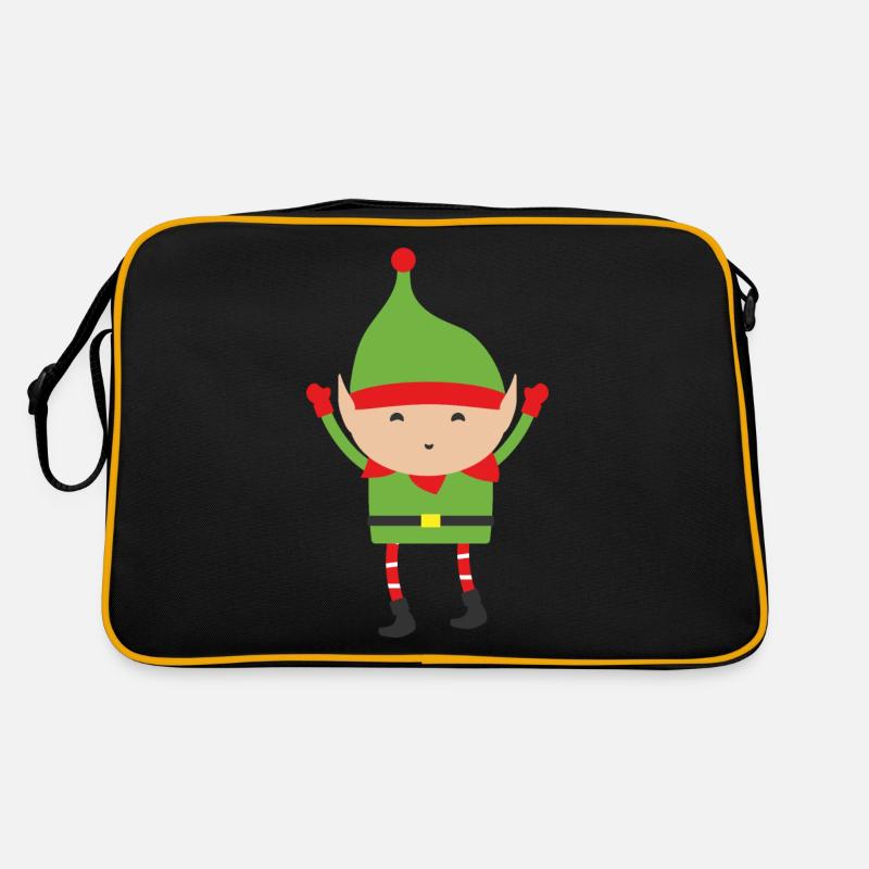 Elfen - Retro Tasche - Schwarz/Gold