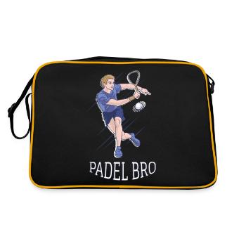 Padel bro Pade-Tennis Padeltennis - Retro Tasche - Schwarz/Gold - Hinten