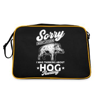 Chasseur chasse sanglier cadeau - Sac Retro - noir/or - Dos