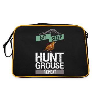 Collared Chicken Bird Grouse Hunting Chicken Hunter - Retro Bag - black/gold - Back