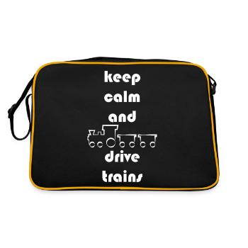 Train Railway Railway Trains Train drivers - Retro Bag - black/gold - Back