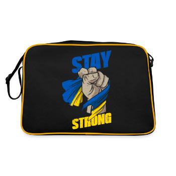 Restez fort Ukraine drapeau Ukrajina - Sac Retro - noir/or - Dos