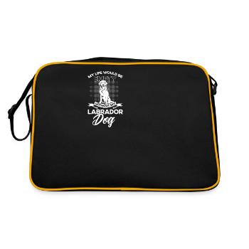 Haustier Labrador Mama Hund Labrador - Retro Tasche - Schwarz/Gold - Hinten