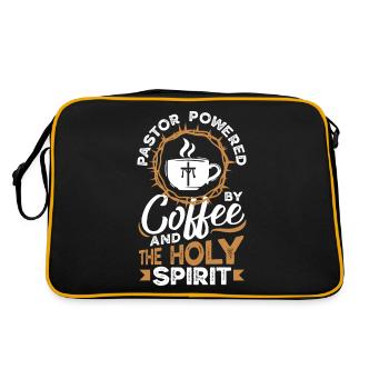 Pastor Appreciation Clergy Preacher Christian - Retro Bag - black/gold - Back