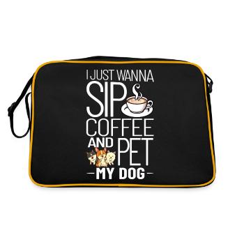 Cafetière Chien Machine Puppy Cup Grains - Sac Retro - noir/or - Dos
