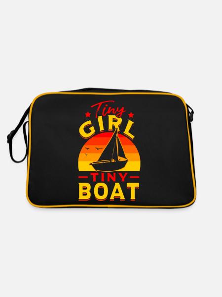 Petite fille École de voile petit bateau mer Baltique - Sac Retro - noir/or - Dos